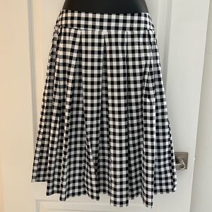 Gingham Pleated Skirt w/pockets